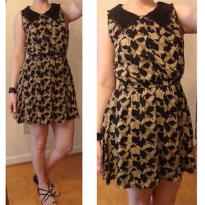 Boutique Japan Dress Sewing Birds Print Dress S